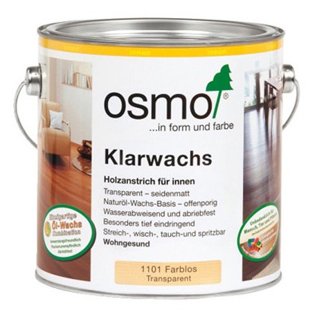 Масло с воском Osmo для твердых пород древесины KLARWACHS,  2,5л